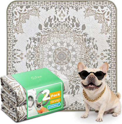 FXW Washable Pee Pads for Dogs, Puppy Pads with Super Absorbent, Specifically Designed for FXW Rollick/Homeplus 24inch 8 Panels Dog Playpen, 63" Square, Khaki, 1 Pack - Image 9
