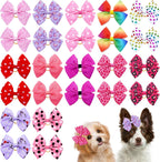 JpGdn 24 pieces large dog hair bows front view