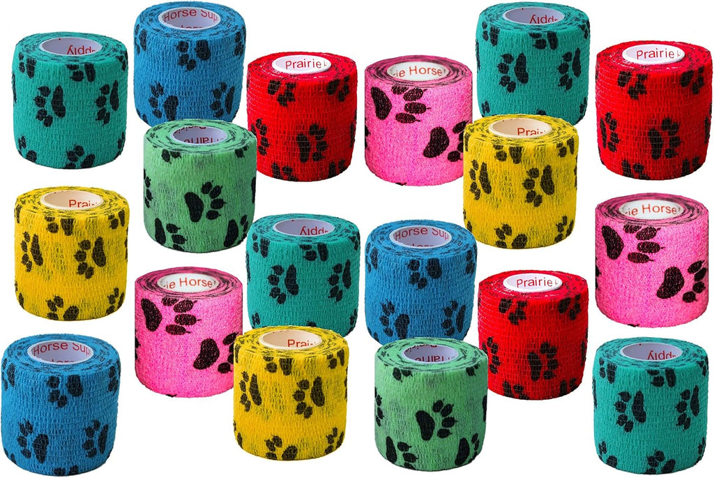 Vet Wrap Wrap Tape (Teal with Paw Prints) (2 Pack) (2 Inch x 15 feet) Self Adhesive Adherent Adhering Cohesive Flex Self Stick Bandage Grip Roll Dog Cat Pet Horse - Image 11