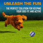 Person using Nerf Dog blaster to pick up ball hands-free