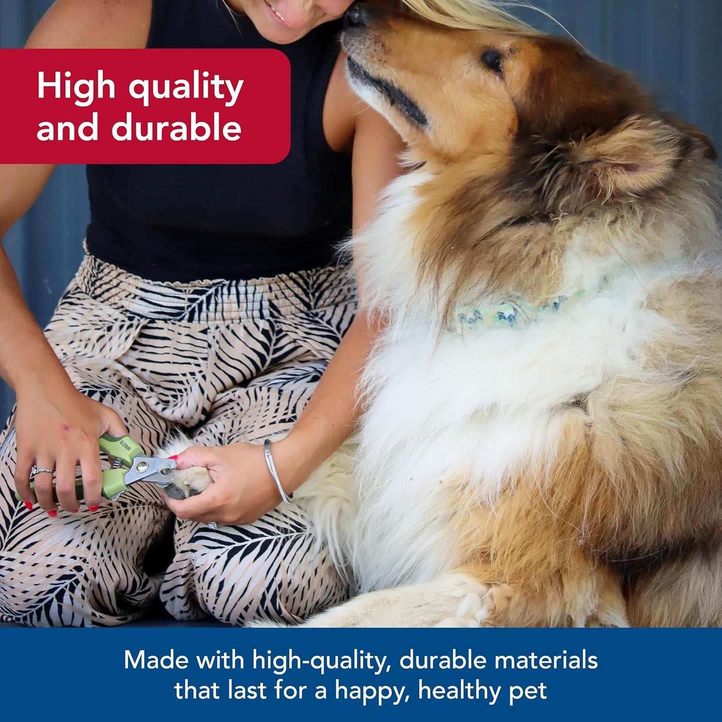 Ergonomic non-slip handle of Coastal Pet dog nail trimmer