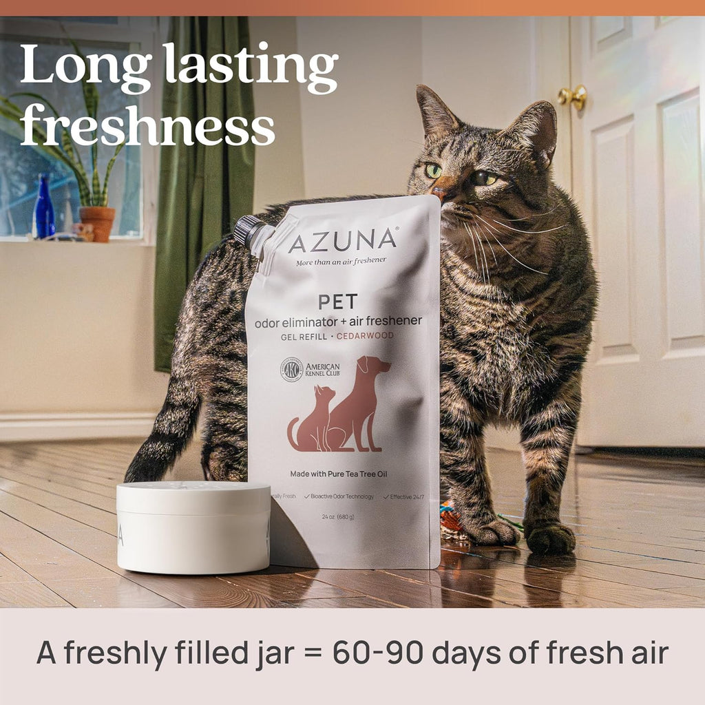 Azuna 8 Ounce cedarwood scent pet area freshness gel pod