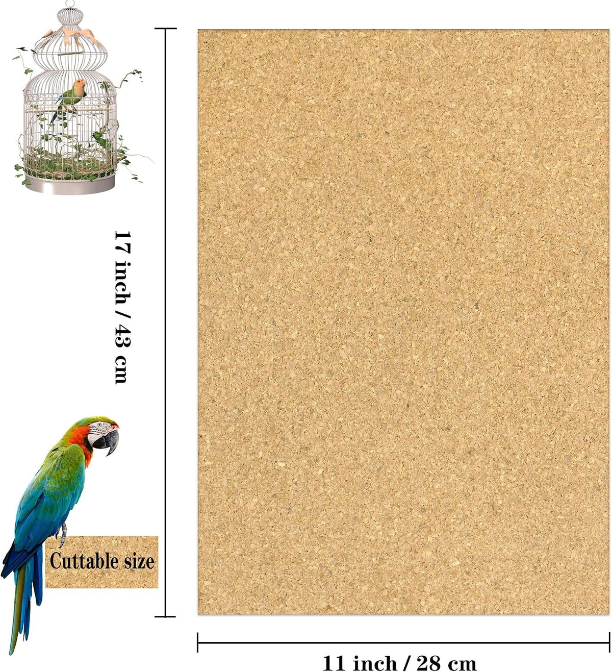 Close up of textured sea sand surface on bird cage liner
