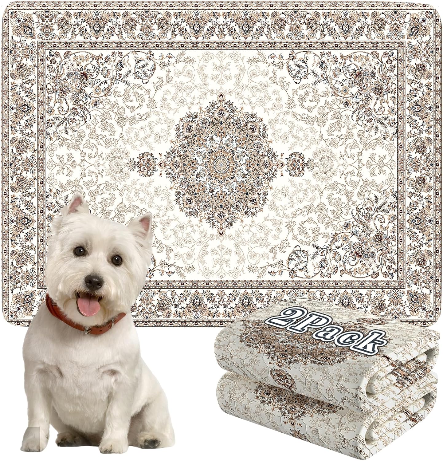 Dogcator washable pee pads two pack front view for puppy training