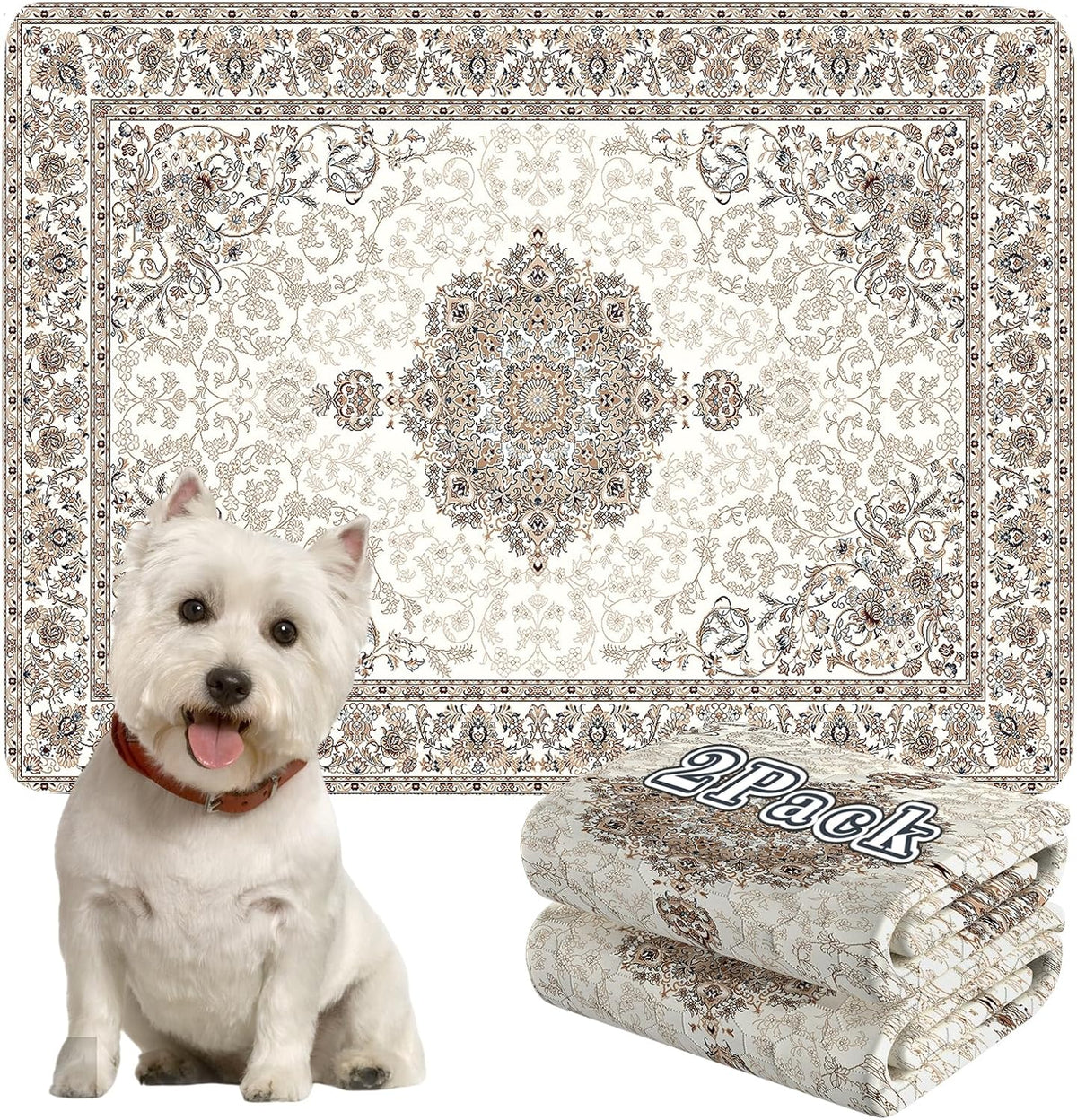 Dogcator washable pee pads two pack front view for puppy training