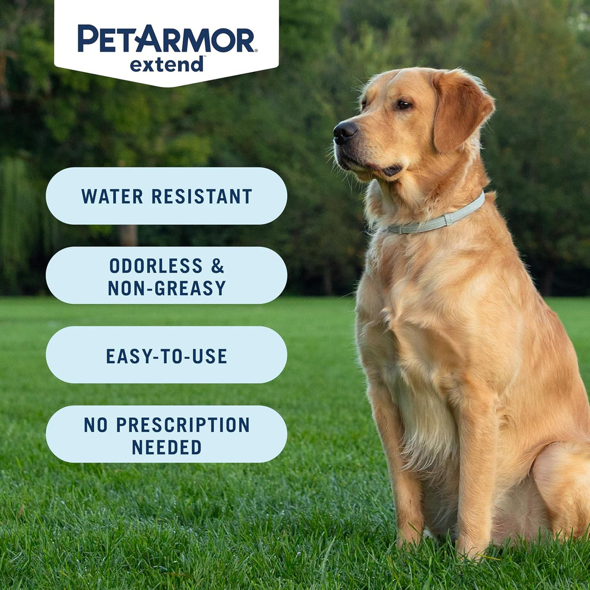 Close up of PetArmor Extend collar for large dogs 18 pounds and above