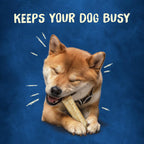 Purina Busy rawhide small and medium breed dog bones packaging details.