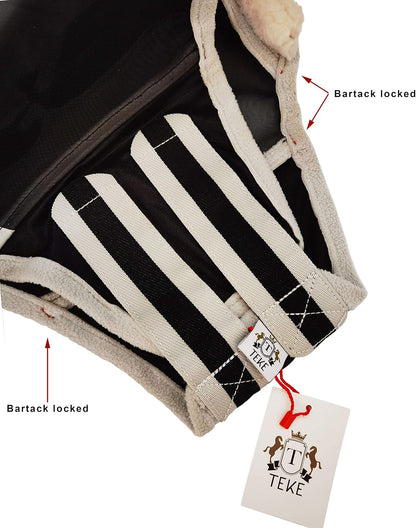 T Teke horse fly mask showing anatomical fit