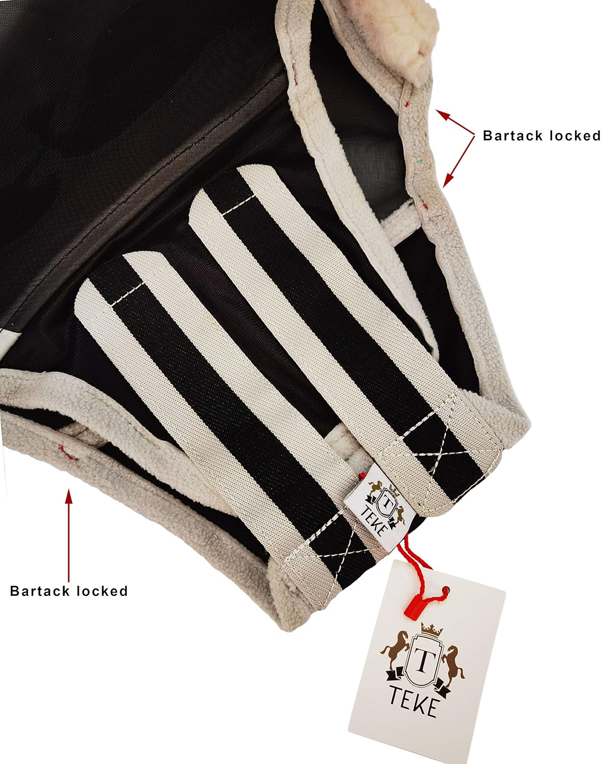 T Teke horse fly mask with ears packaging view