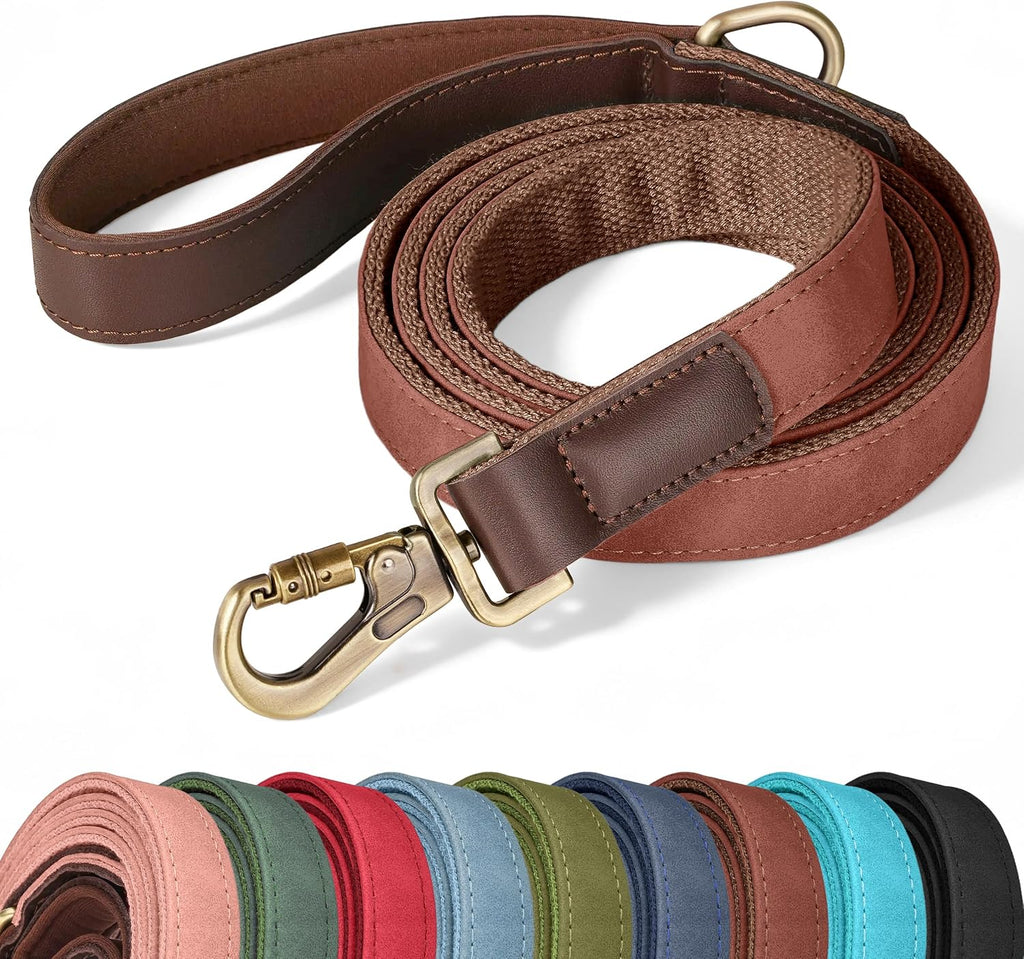 Authentic USA imported green pet leash with comfortable padded grip handle