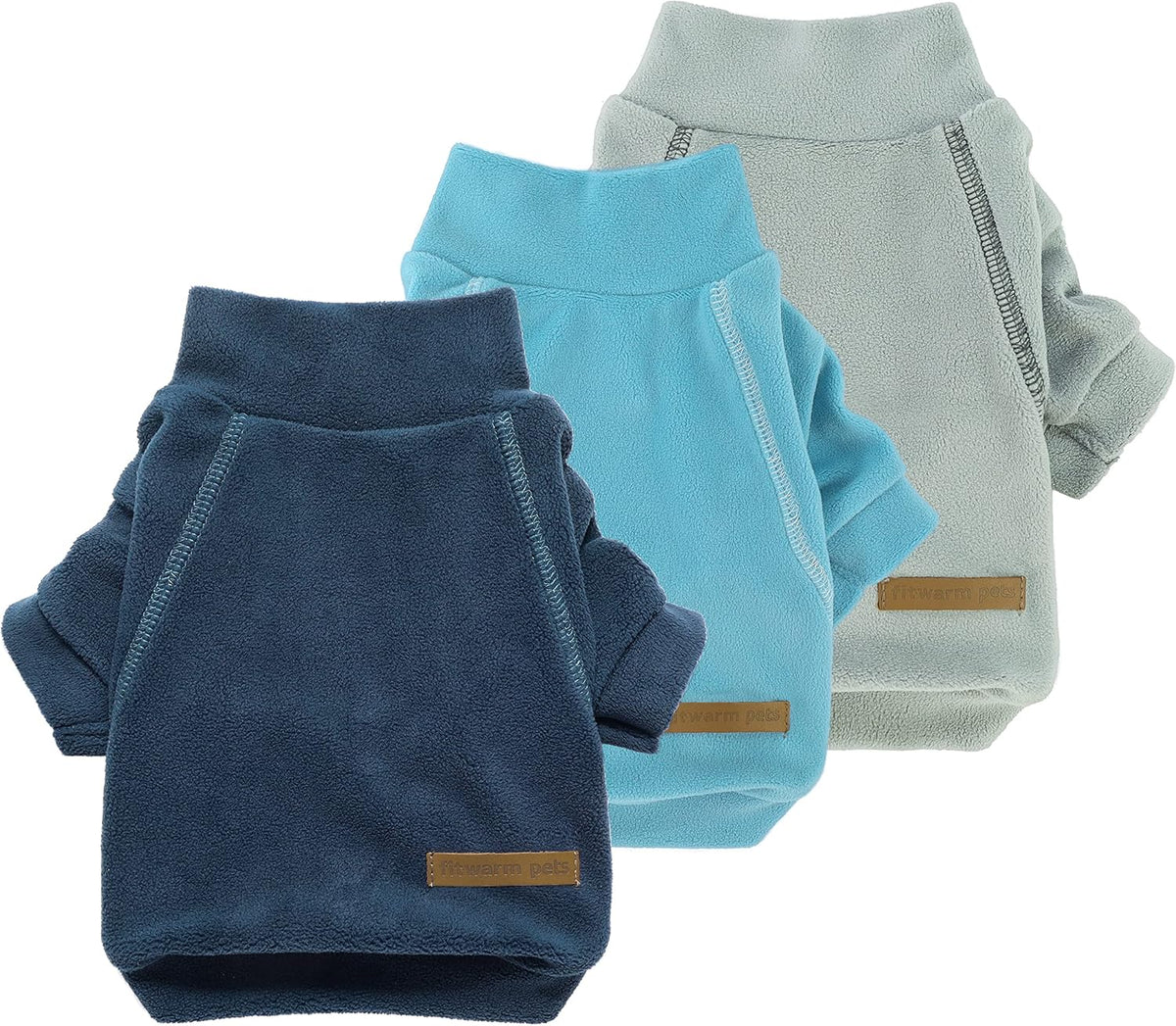 Fitwarm 3 Pack Classic Fleece Sweatshirt for Small Dogs and Cats, Pullover Jumper in Pink, Rose and Baby Pink - Image 11