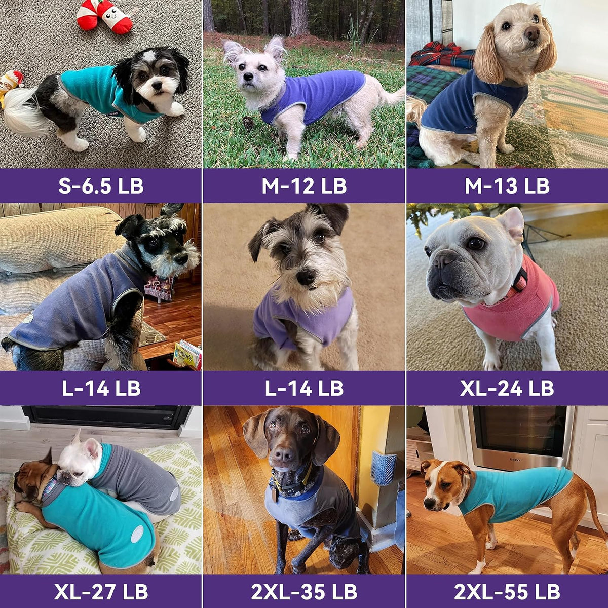 Premium fleece dog apparel in navy blue color with elastic belly band