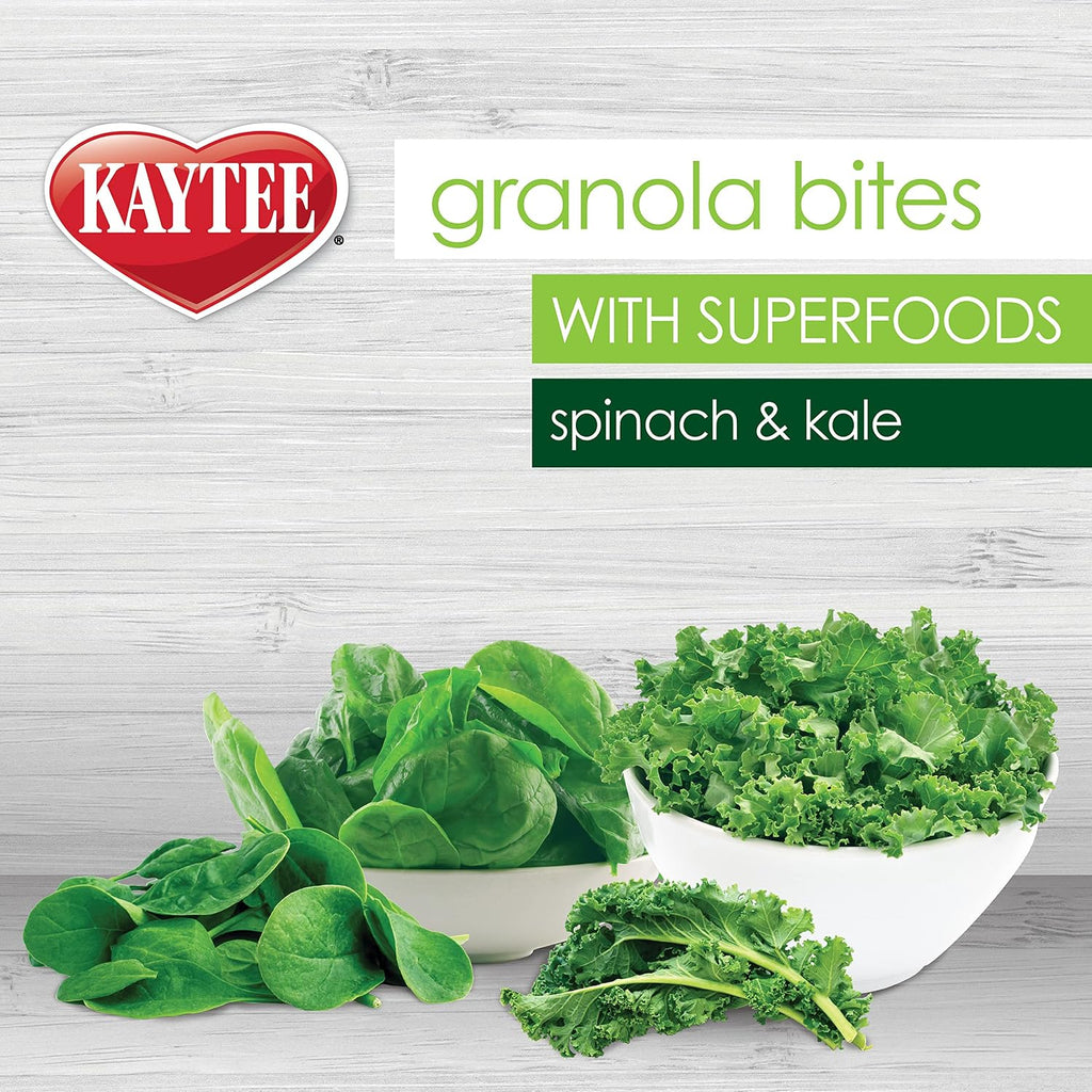 Kaytee Granola Bites pouch showing clear window display