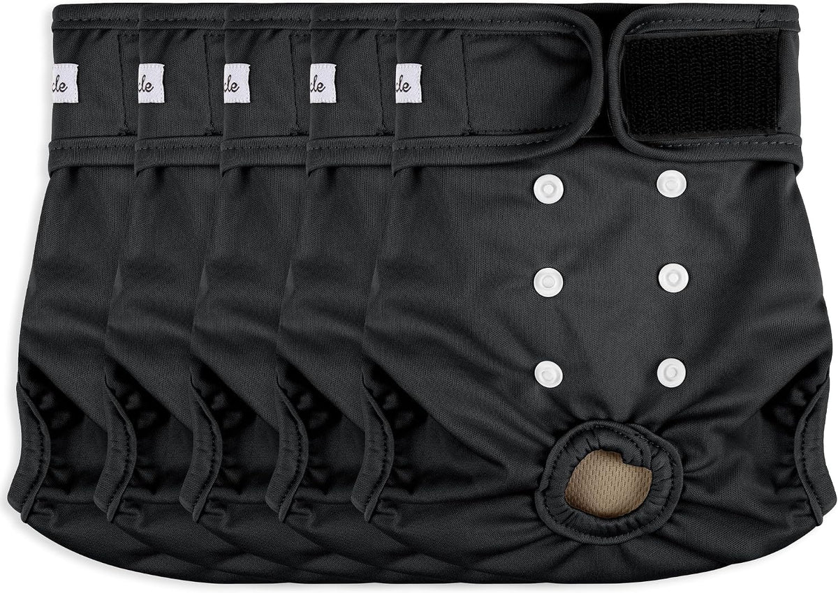 Grecle small floral dog skirt diaper highlighting the waterproof outer fabric layer