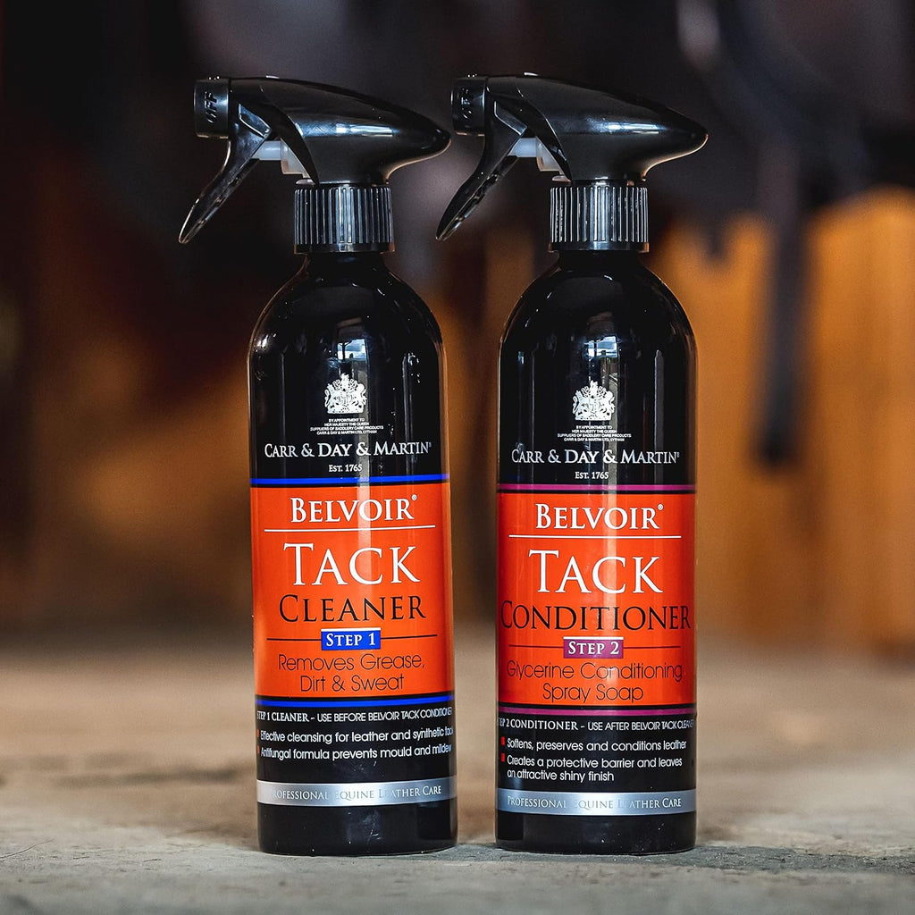 Imported Carr Day Martin Belvoir tack cleaner step 1 premium leather care packaging
