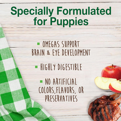 Close up of lamb and apple flavored puppy chews