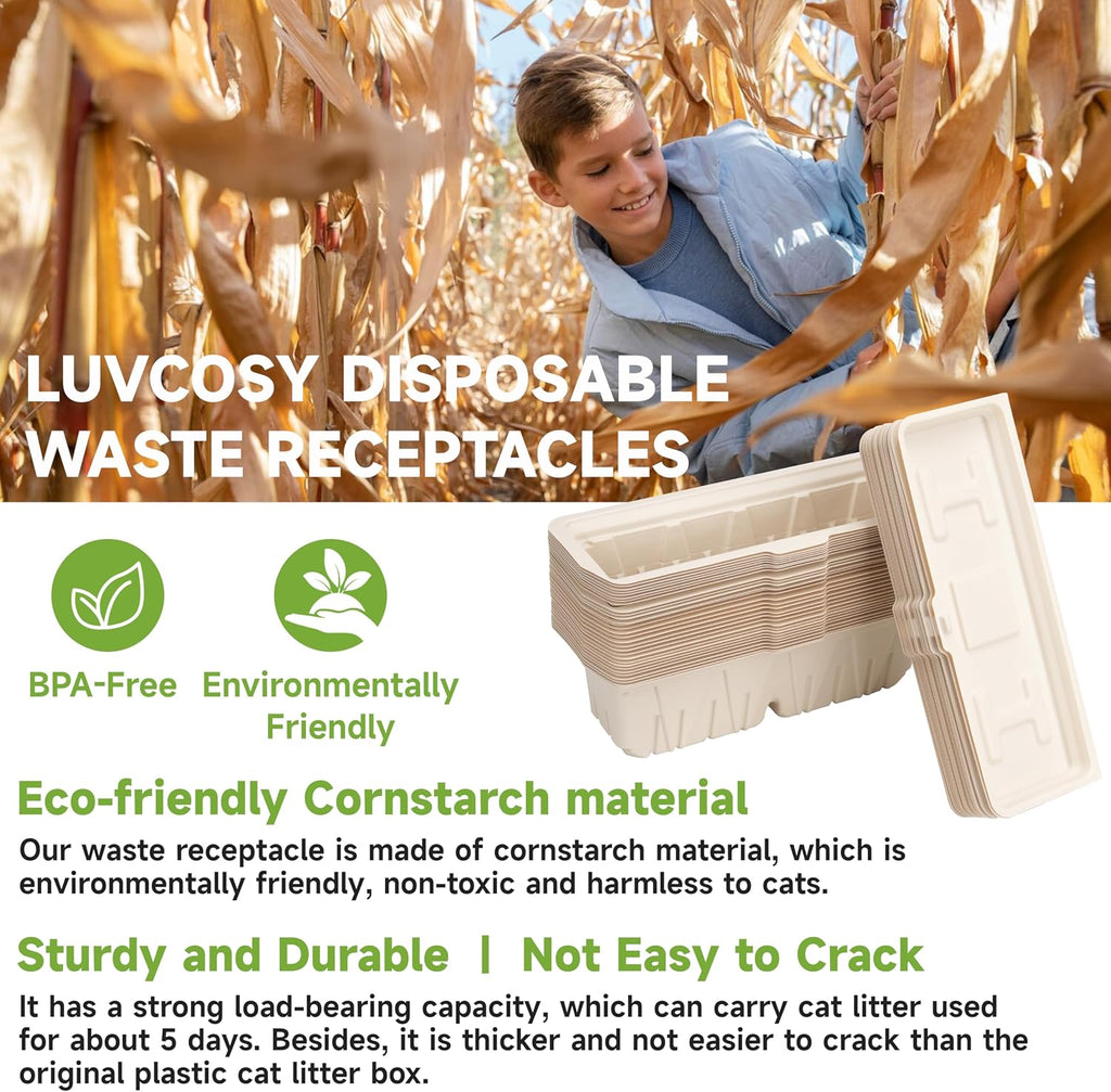 Top view of Luvcosy disposable waste receptacle