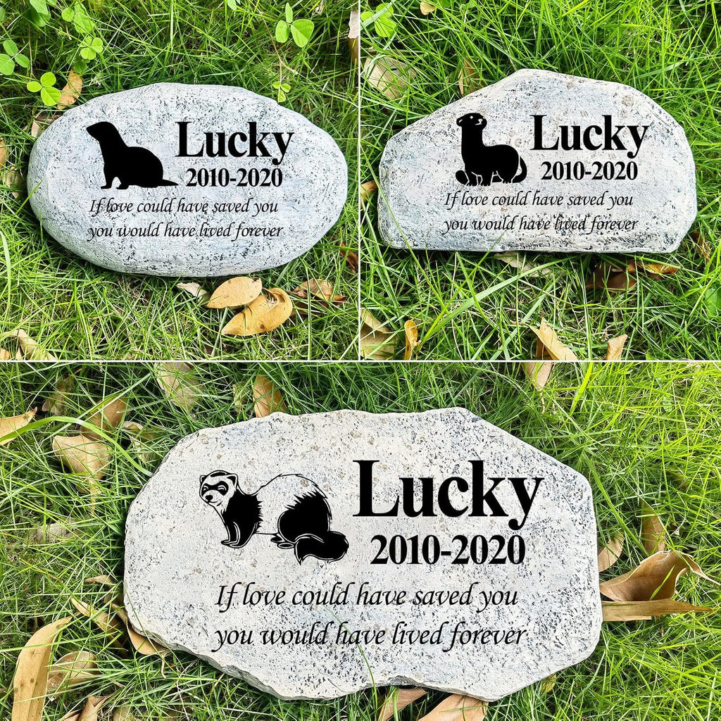 Zatanmulo Personalized Pet Memorial Stone, Garden Memorial Stone Personalized, Cat Headstone, Cat Tombstone, Memorial Plaque Outdoor, Garden Stepping Stone (Cat) - Image 12