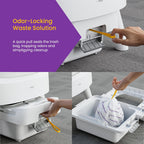 Heavy duty drawstring closure mechanism on the PetPivot disposable cat litter box trash bags.