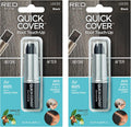 RED by Kiss Quick Cover Root Touch Up Stick, Water-Resistant Temporary Gray Hair Concealer with Brush for Roots and Beard, Long-Lasting Coverage, Easy Application (2 Pack, Black) - Image 1