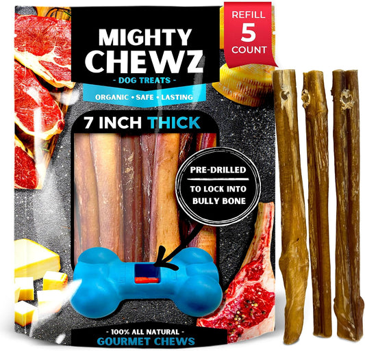 Mighty Chewz 7 Inch Thick Bully Sticks pack front view