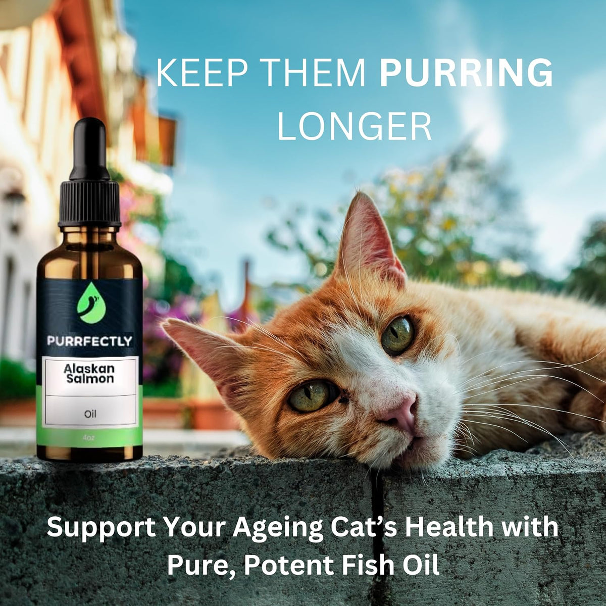 Purrfectly advanced Alaskan salmon oil liquid nutritional facts and ingredient label