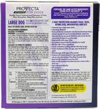 Provecta large dog monthly pest protection four month supply carton side view