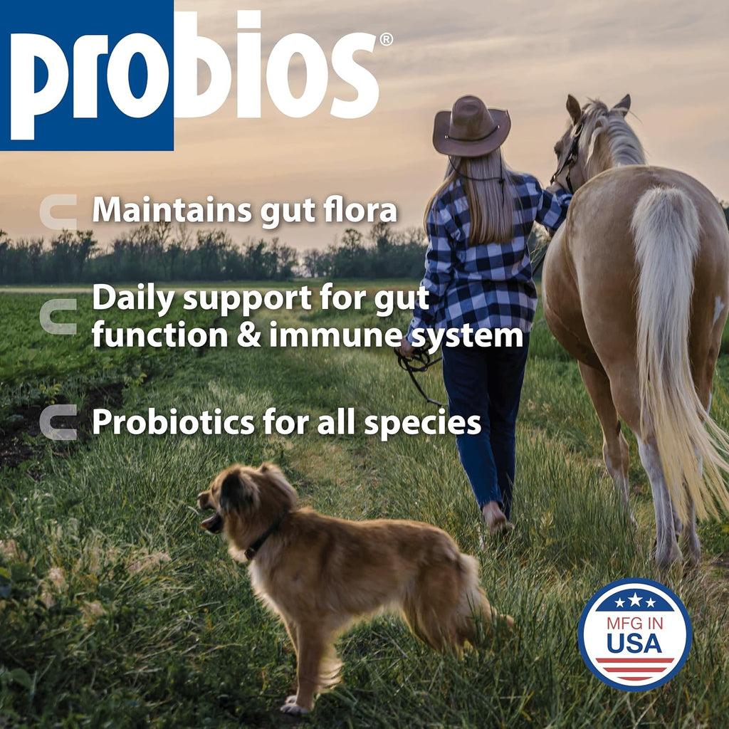 Probios probiotic powder packaging showing multi-species usage