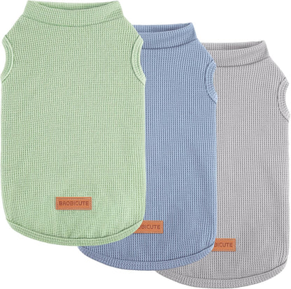 3Pack Dog Shirts Lightweight Waffle Dog Shirt for Small Dogs Sleeveless Dog Shirt for Small Medium Boy Girl Dogs Cozy & Breathable Pet Vest - Image 11