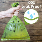Sustainable pet waste bags showing recycled paper packaging cores