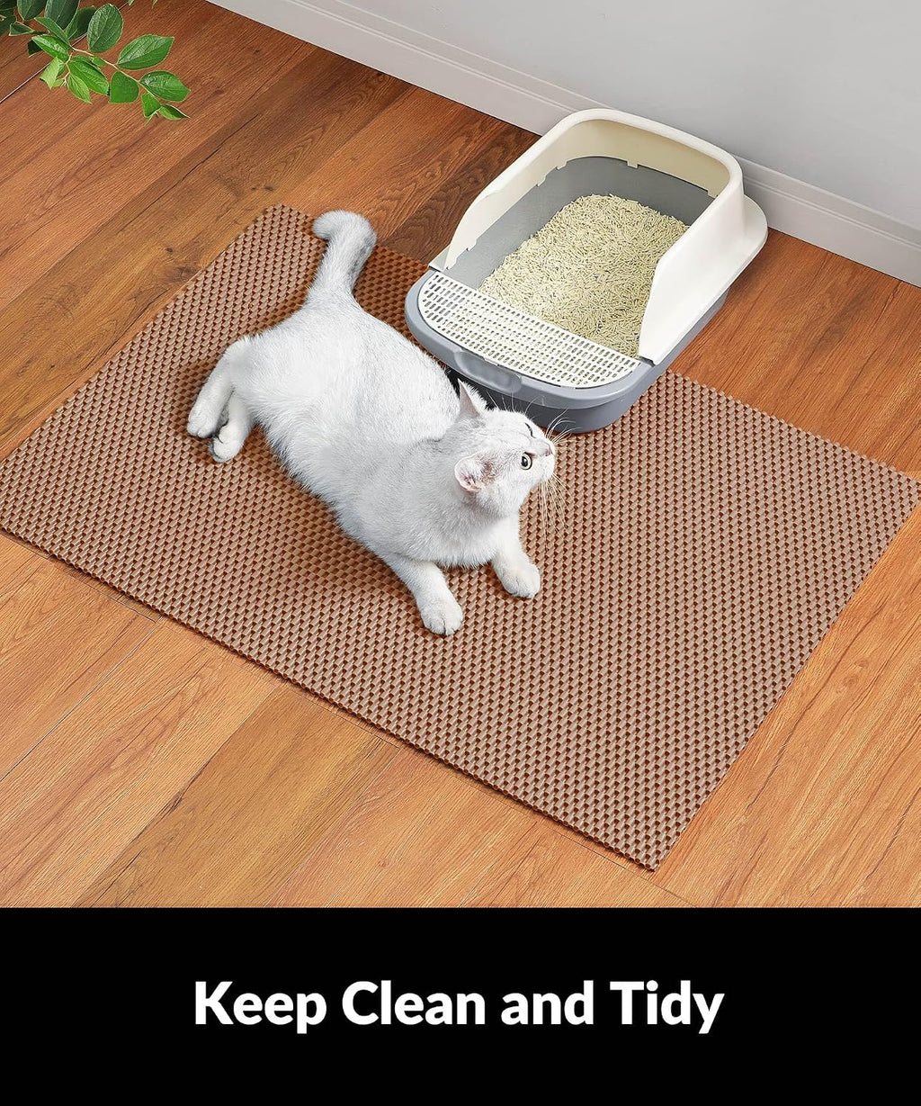 Cooyes durable scratch resistant cat litter mat protecting home carpets.