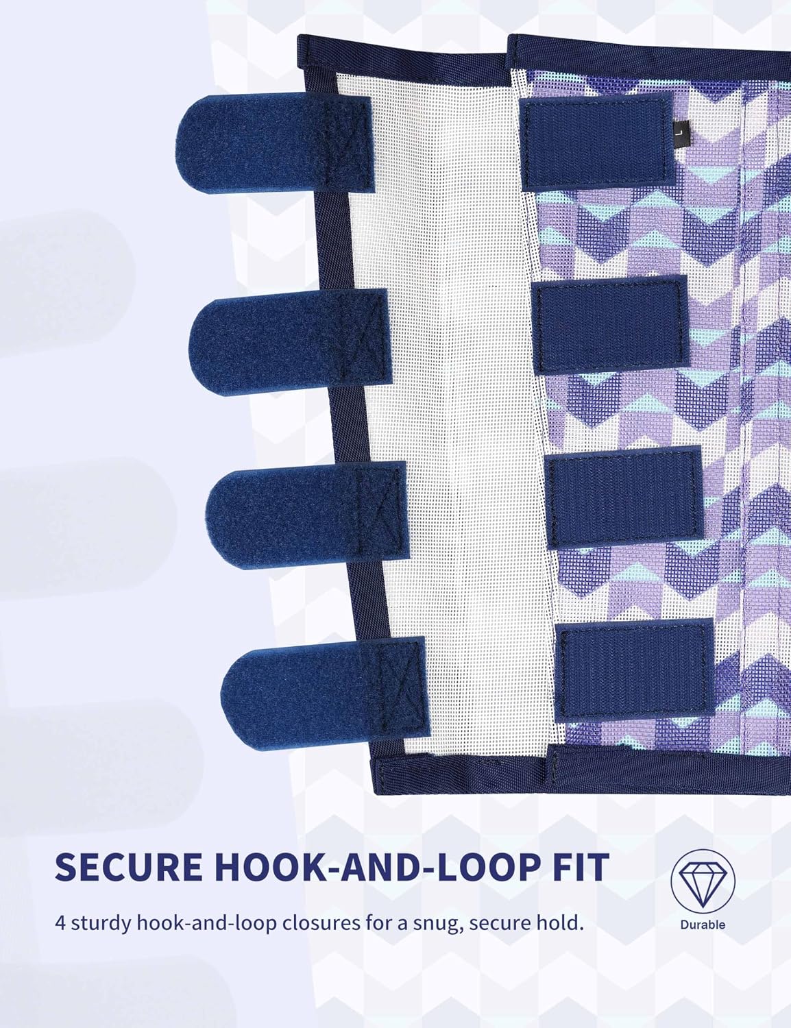 Tackmore loose fitting horse boots protecting lower legs from biting insects