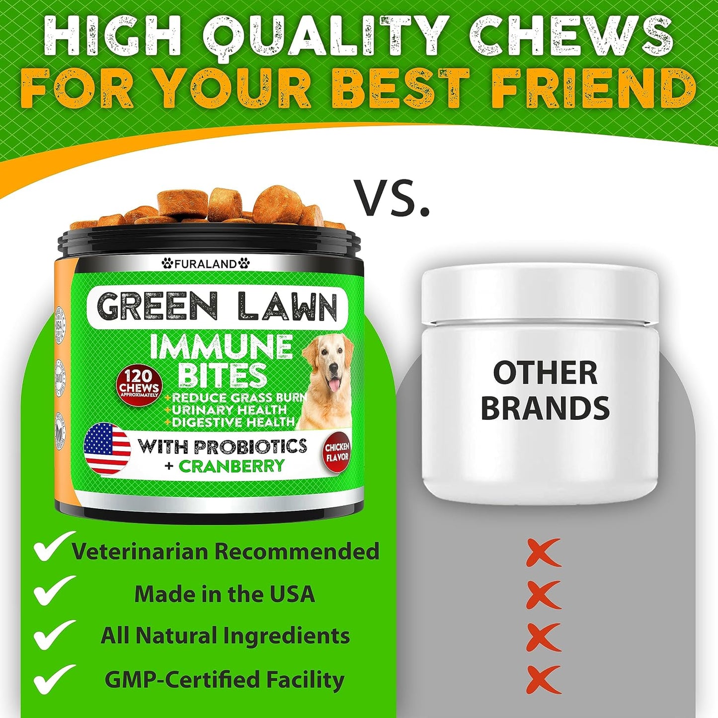 Furaland dog urine neutralizer chews texture close up