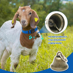 Aluzaemo heavy duty anti lost small livestock collar set showing weather resistant nylon and stainless steel D ring.