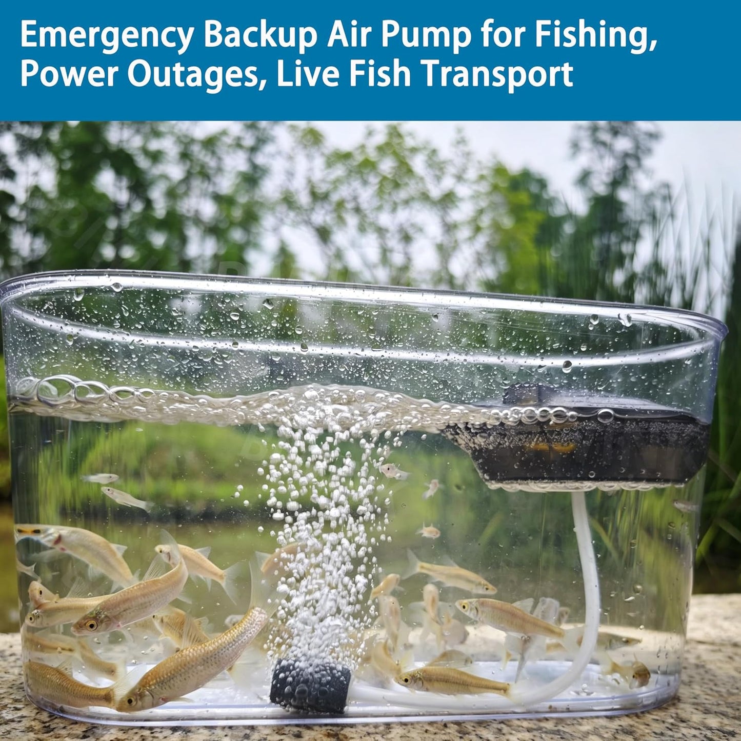 Packaging contents of Miumone rechargeable fish tank bubbler