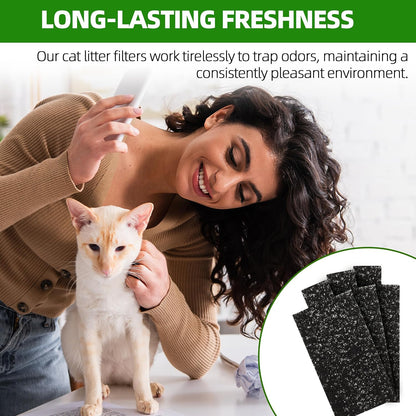 Authentic USA imported premium pet litter box odor elimination replacement filters pack of twelve