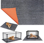 Varrisin dog crate mat front view showing charcoal grey surface
