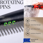Bixy Pixy 5 in 1 dog dematting tool angled view displaying the rounded pins.