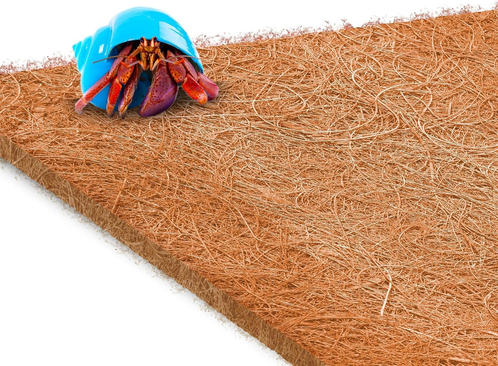 Close up view of natural coconut husk fibers used in SunGrow pet mat