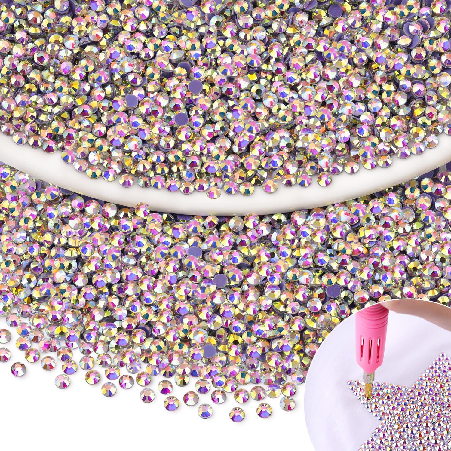 Tinkrstuff 4000 pieces hotfix rhinestones front view