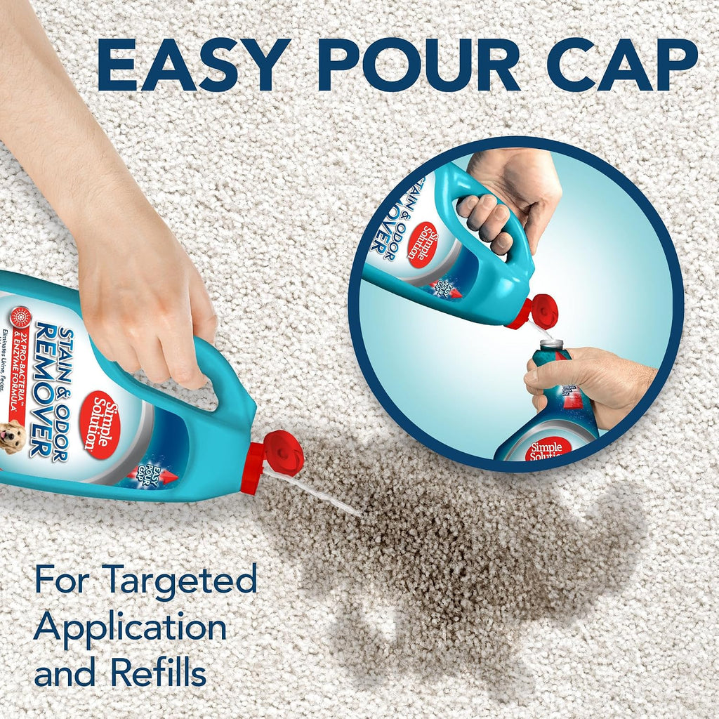 Simple Solution pet cleaning solution container handle and cap view