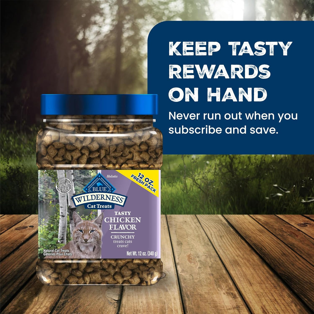 Blue Buffalo Wilderness Tasty Chicken Crunchy Cat Treats, Grain-Free Cat Treats, Real Chicken, Natural Ingredients, Enhanced with Vitamins, Minerals & Other Nutrients, Great for Training, Tub 12 oz. - Image 10