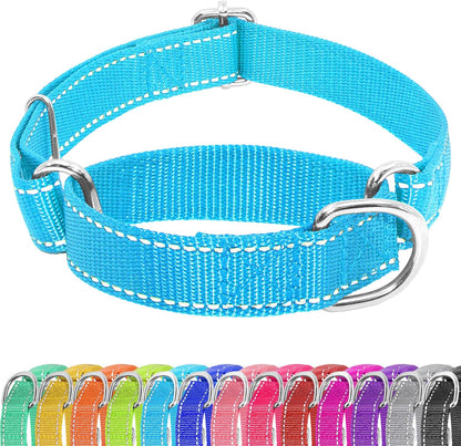 Seyezo Martingale Dog Collar - Adjustable No Buckle, Reflective Heavy Duty Nylon No Pull Collar for Small to Large Dogs, XS, Green - Image 13