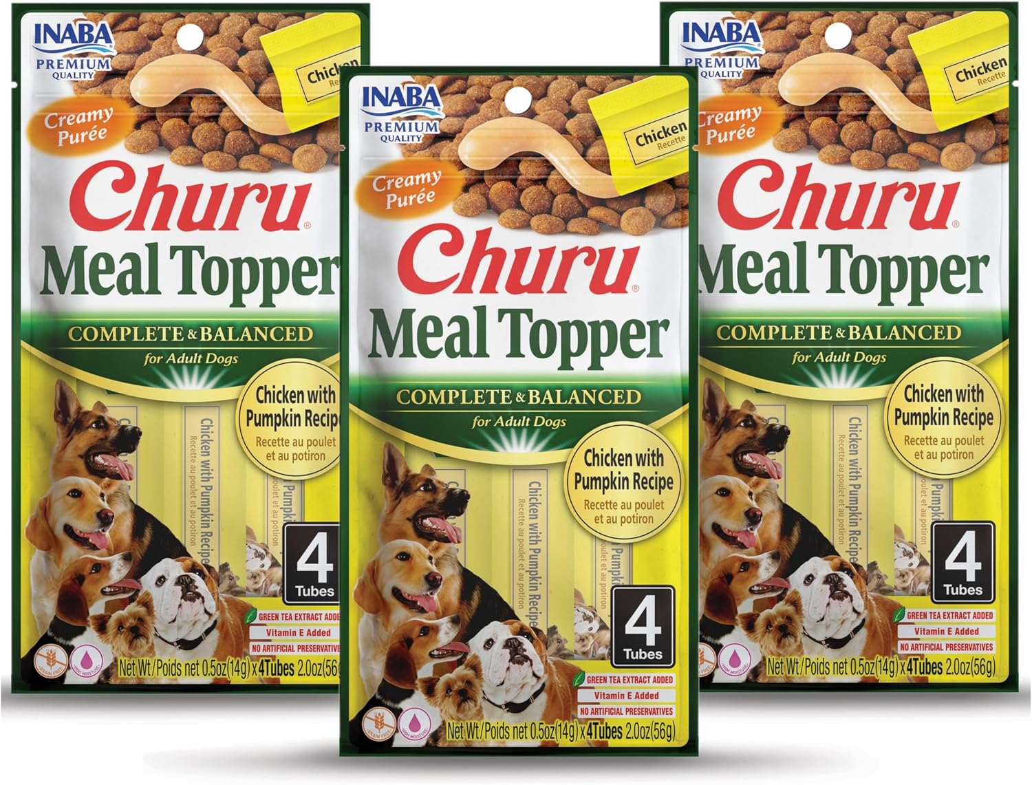INABA Churu Meal Topper for Dogs, Complete & Balanced, Creamy, Lickable Pure Dog Food Topper, 0.5 Ounce Tube, 20 Tubes (4 per Pack), 5 Flavor Variety - Image 10