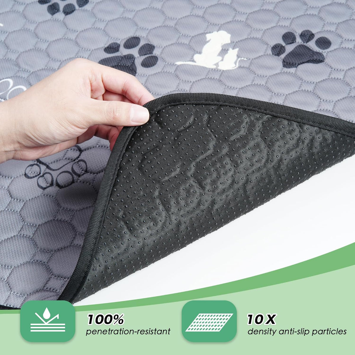 WanpeeGoo pet training pad with non-slip backing