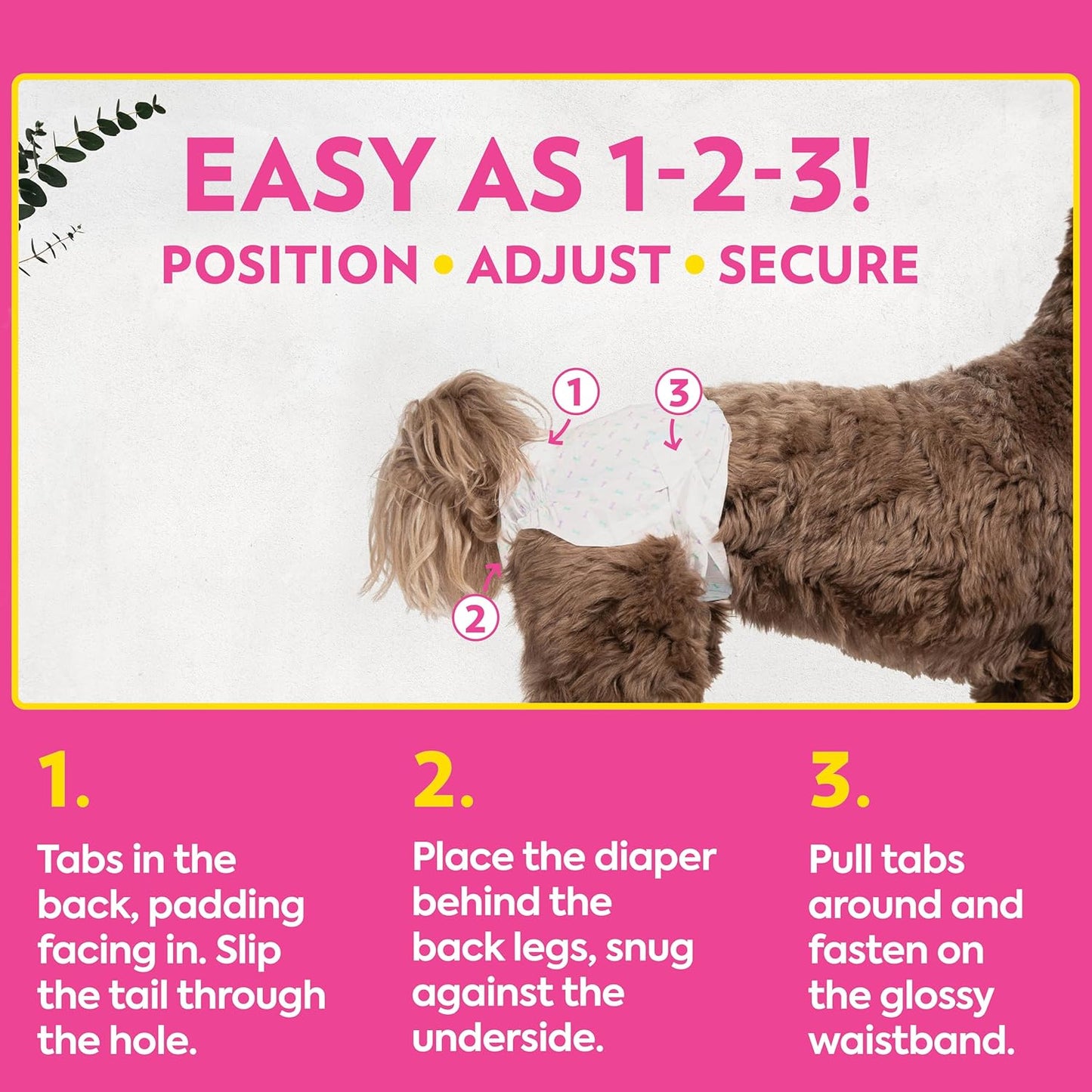 Close-up of the moisture-lock channeled core inside OUT! PetCare female pet diapers.