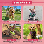 Adjustable chest strap on Gooby pink dog harness