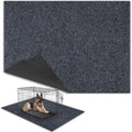 Trinka extra large waterproof dog crate mat in dark gray front view