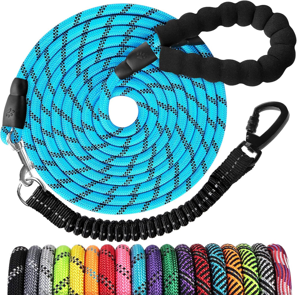 Long Dog Leash 15 FT: Heavy Duty Rope Leashes for Dogs Training with Swivel Lockable Hook Reflective Threads Bungee and Padded Handle - Dog Lead for Large Small Medium Dogs Outside Walking Hiking - Image 15