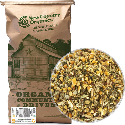 New Country Organics | Corn-Free Classic Layer Chicken Feed for Laying Hens | Corn-Free and Soy-Free | 17% Protein | Certified Organic and Non-GMO Chicken Food | 25lbs Bag - Image 13